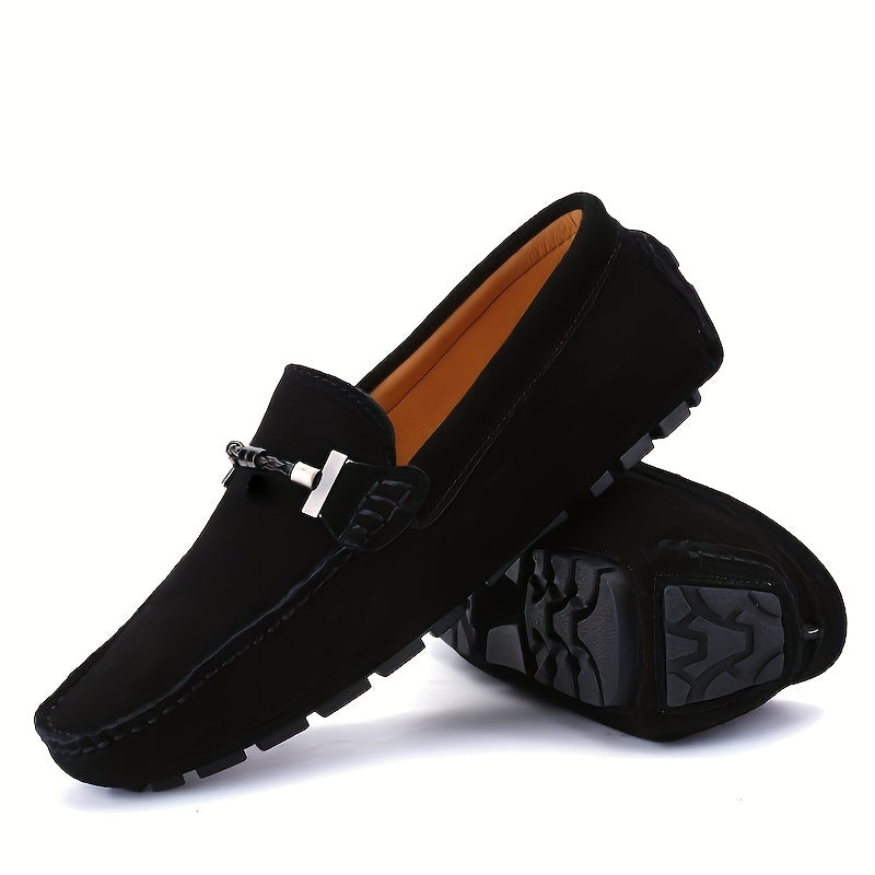 Męskie loafersy z kwadratowym noskiem