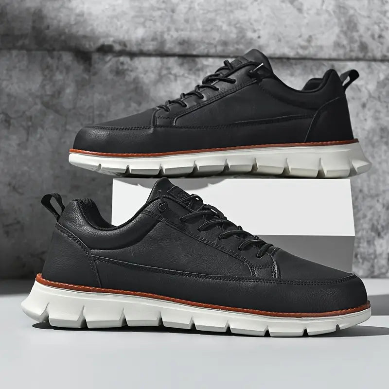SKÓRZANE SNEAKERSY ZE WSPARCIEM