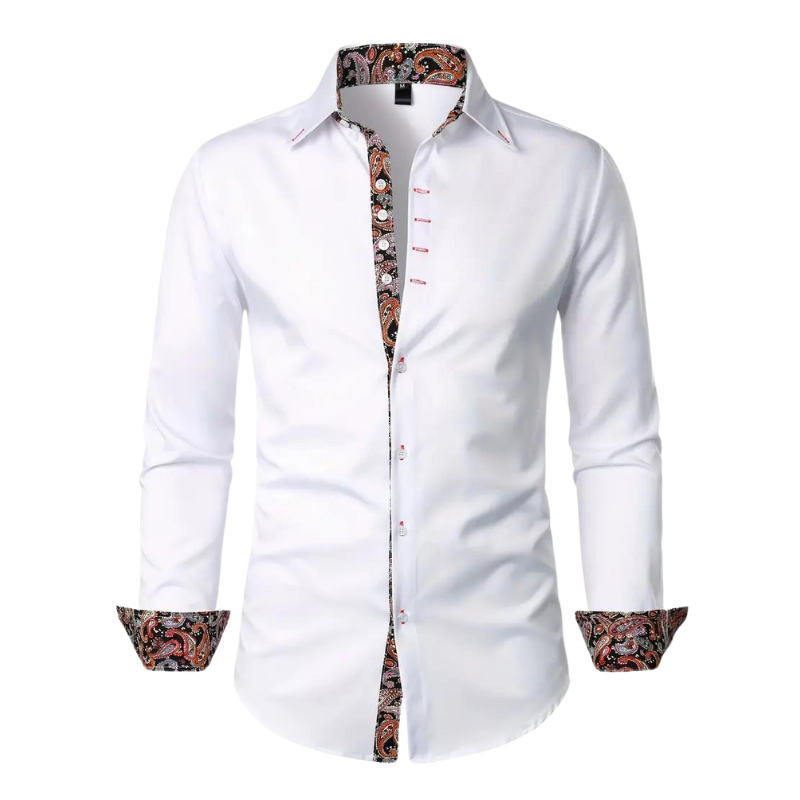 MĘSKA KOSZULA PAISLEY SLIM