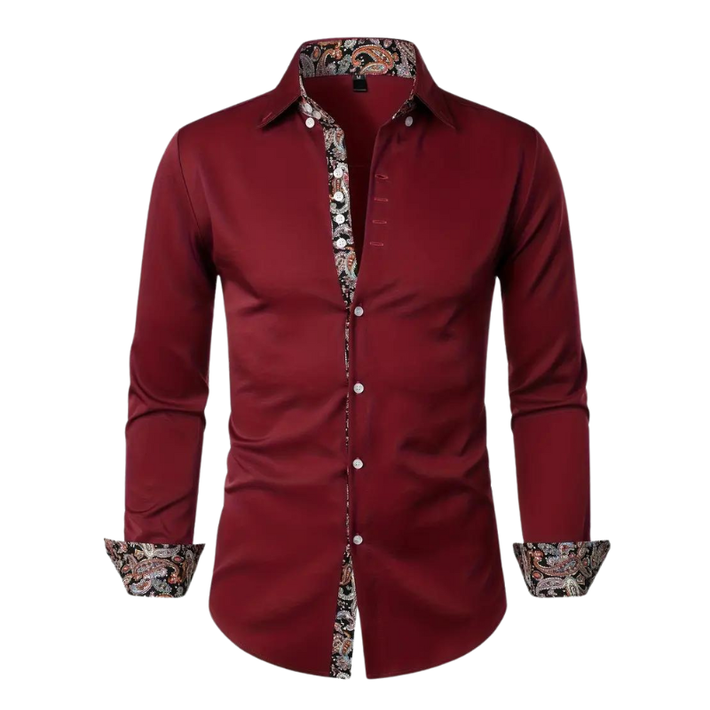 MĘSKA KOSZULA PAISLEY SLIM