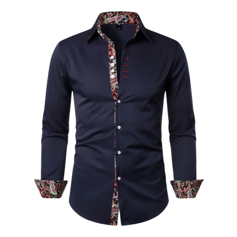 MĘSKA KOSZULA PAISLEY SLIM