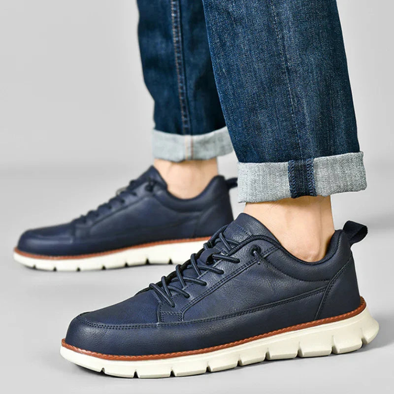 SKÓRZANE SNEAKERSY ZE WSPARCIEM