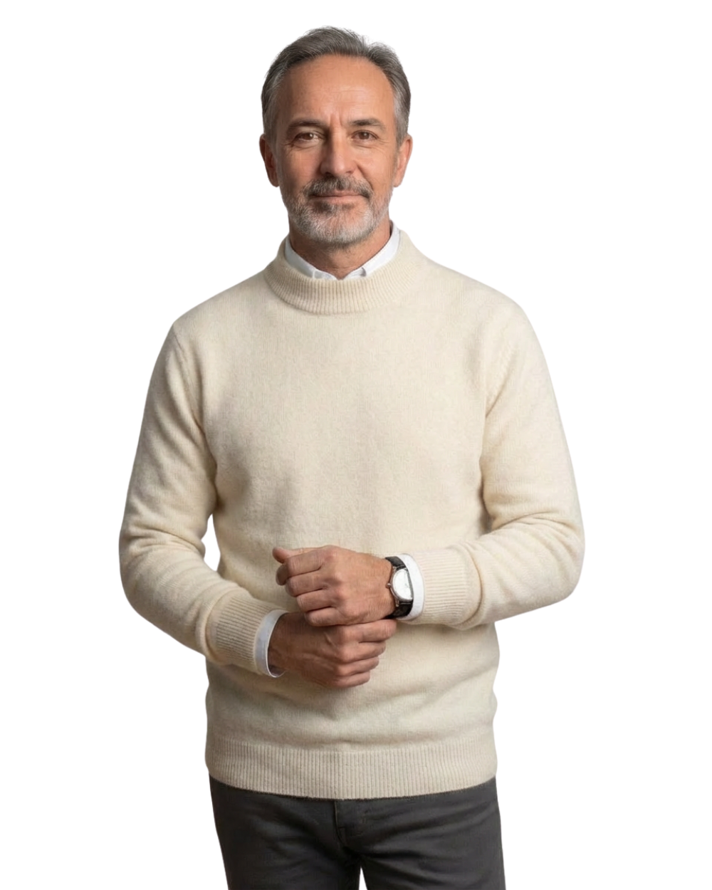 ELEGANCKI DZIERGANY SWETER MĘSKI