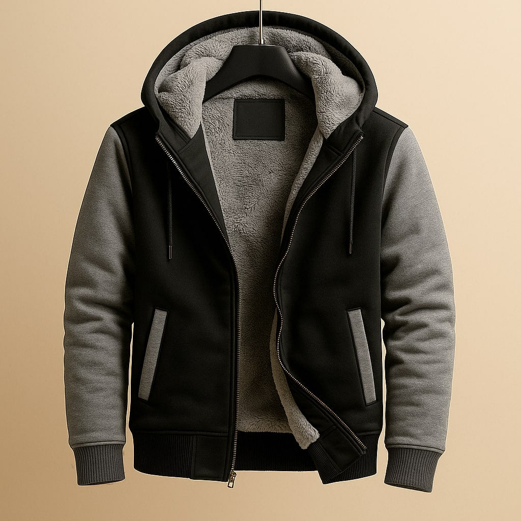 DOUBLE-LAYERED HOODED JACKET FOR MEN