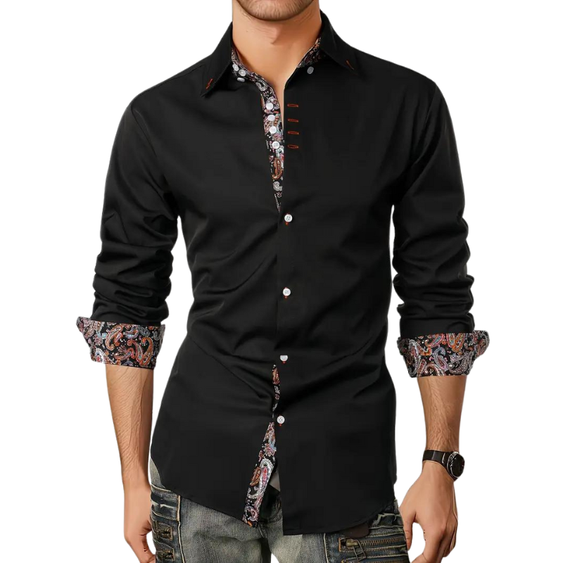 MĘSKA KOSZULA PAISLEY SLIM