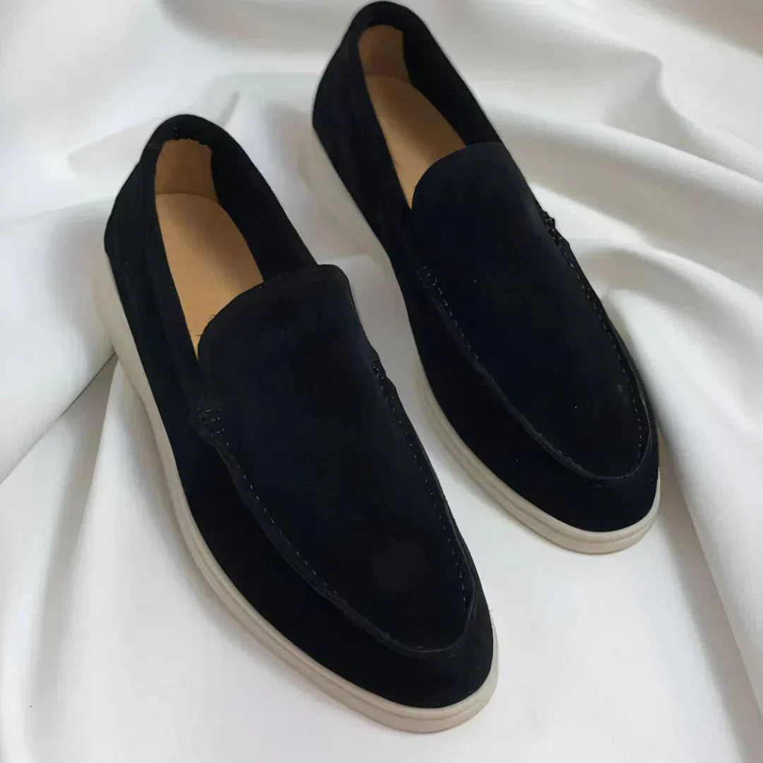 ELEGANCKIE ZAMSZOWE MOKASYNY MĘSKIE