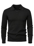 LUŹNY SWETER POLO DLA MĘŻCZYZN