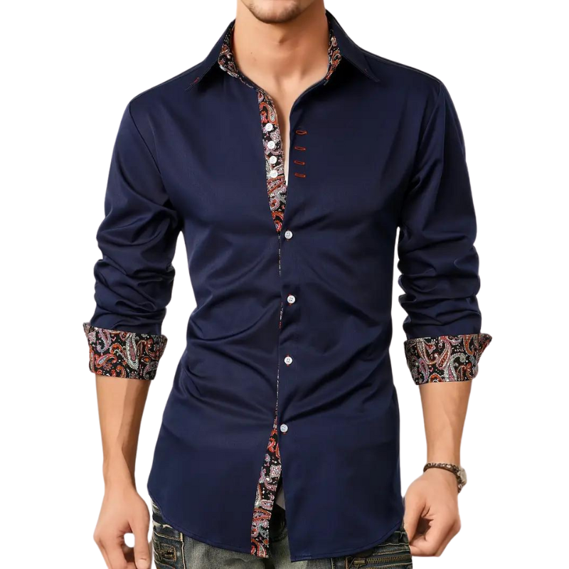 MĘSKA KOSZULA PAISLEY SLIM