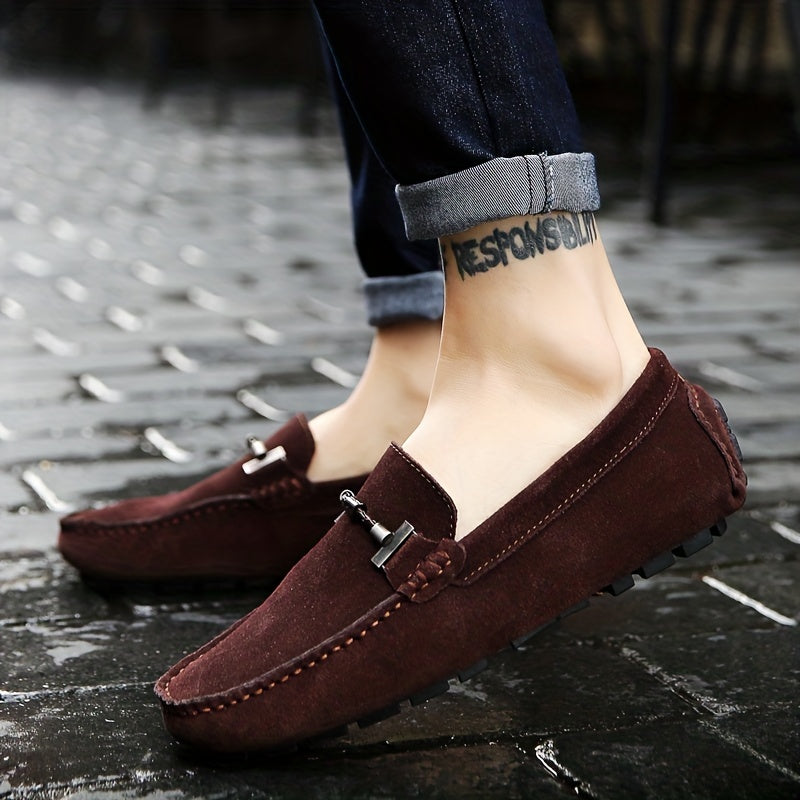 Męskie loafersy z kwadratowym noskiem