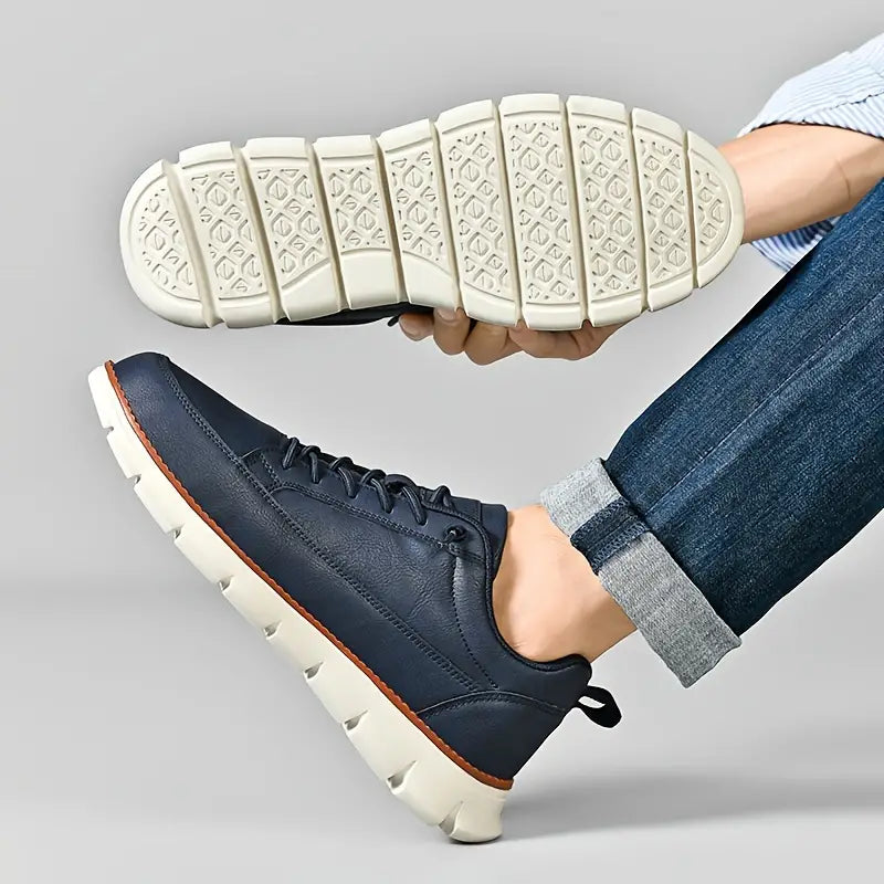 SKÓRZANE SNEAKERSY ZE WSPARCIEM