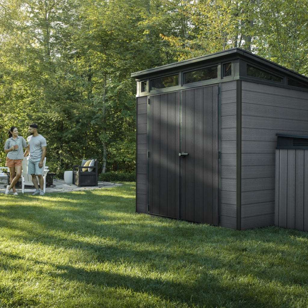 Domek ogrodowy Cortina 7x7 ft – 2,1 m x 2,1 m – zewnętrzny schowek ogrodowy