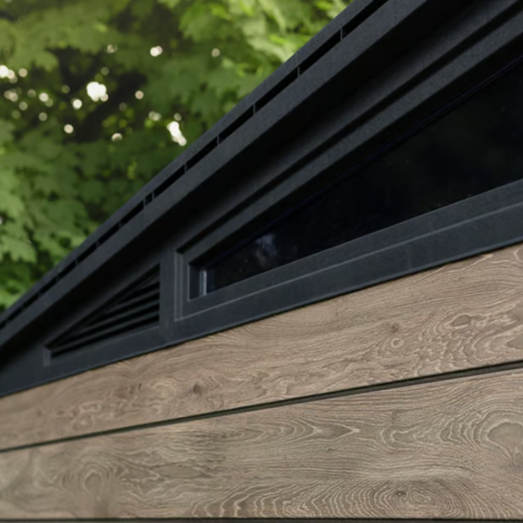 Domek ogrodowy Signature Collection 11x7 ft – 3,4 m x 2,1 m – Ashwood – zewnętrzny schowek ogrodowy
