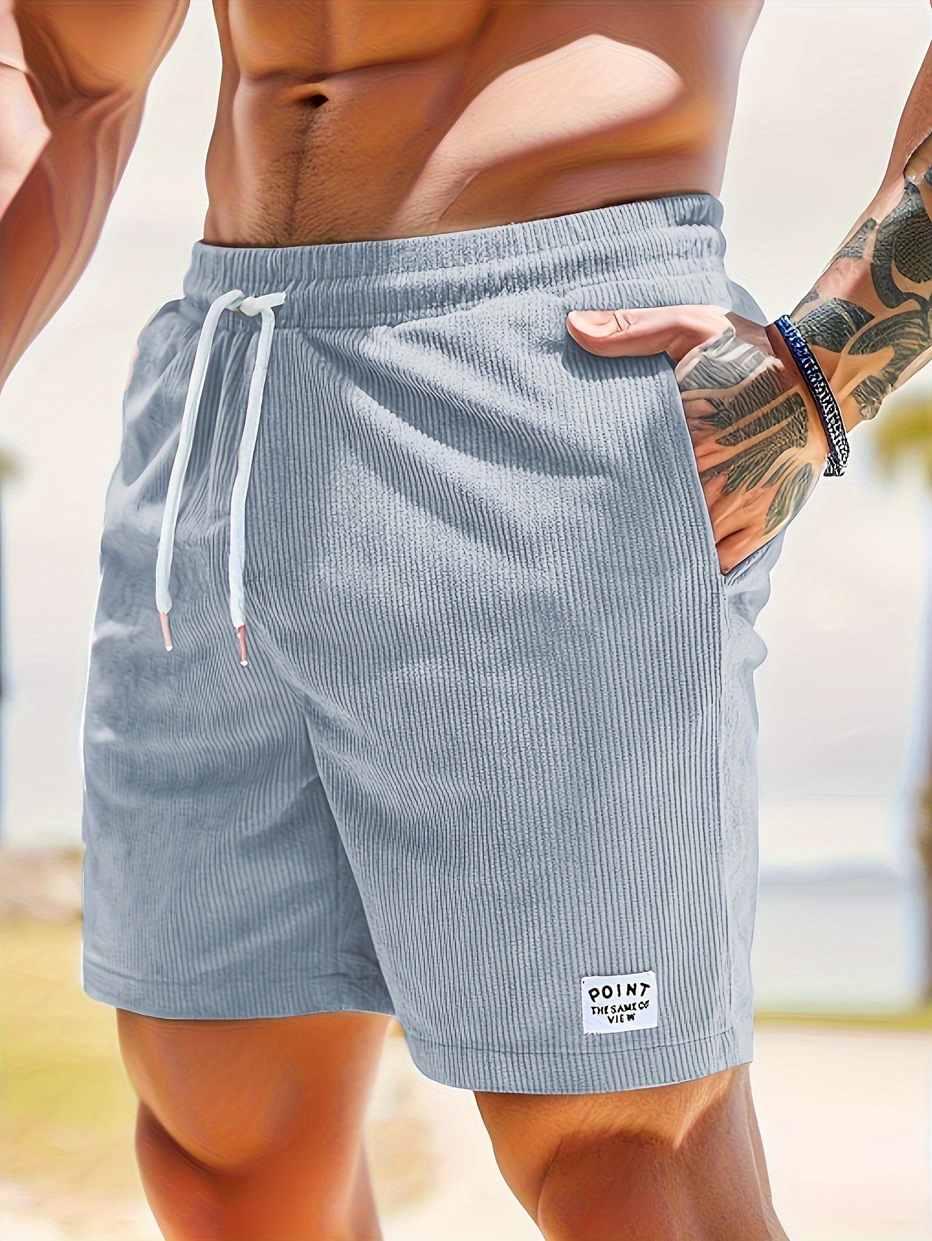 MĘSKIE SZORTY SKINNY ZE SZNURKIEM