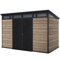 Domek ogrodowy Signature Collection 11x7 ft – 3,4 m x 2,1 m – Ashwood – zewnętrzny schowek ogrodowy