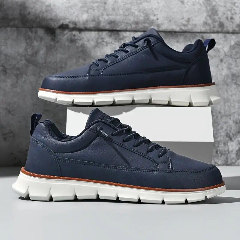 SKÓRZANE SNEAKERSY ZE WSPARCIEM