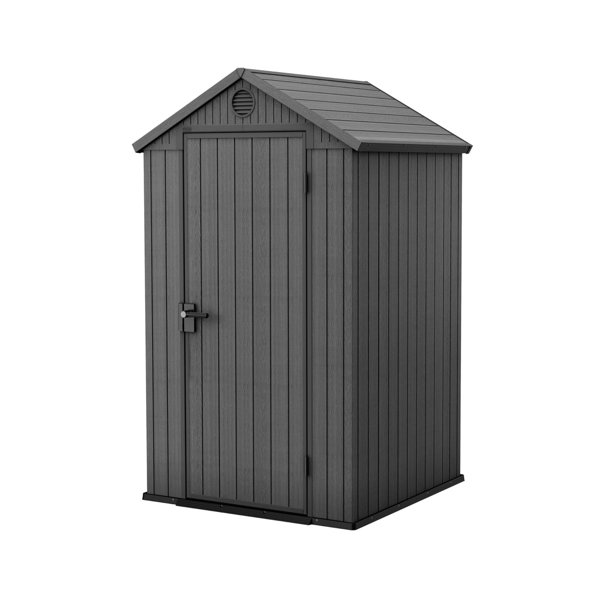 Keter Darwin 6 x 8 ft – ogrodowy domek magazynowy z dachem dwuspadowym i podwójnymi drzwiami, szary Evotech+ o wyglądzie drewna | odporny na blaknięcie | odporny na warunki atmosferyczne | bezpieczny | łatwy w utrzymaniu | 15 lat gwarancji