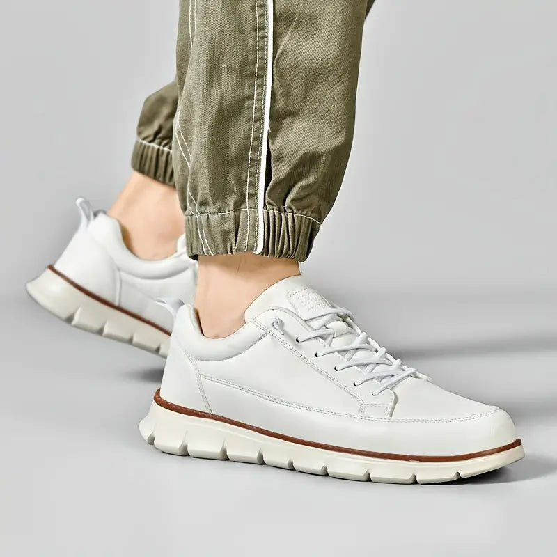 SKÓRZANE SNEAKERSY ZE WSPARCIEM