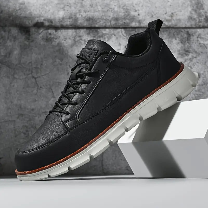 SKÓRZANE SNEAKERSY ZE WSPARCIEM