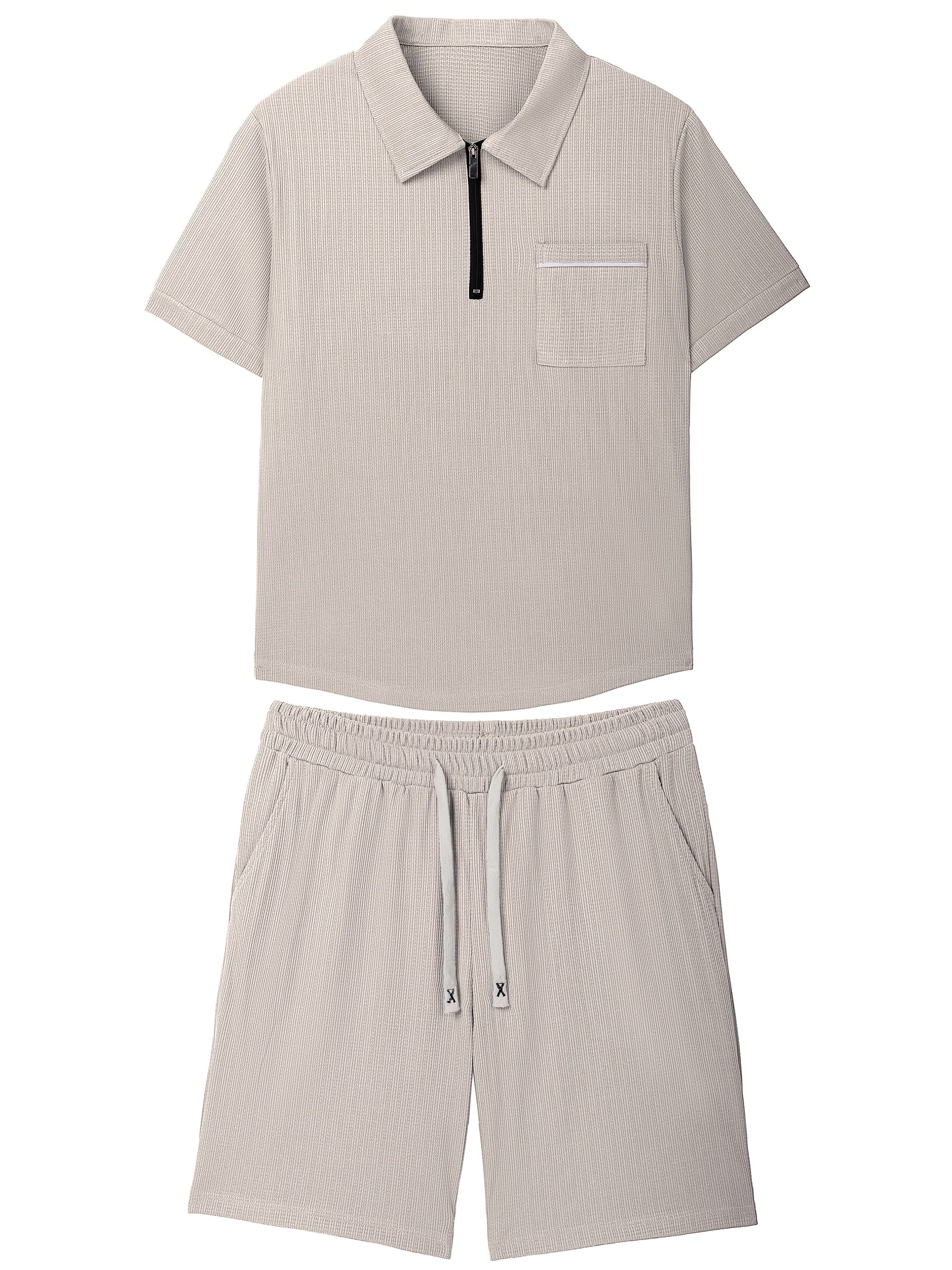 DRAWSTRING POLO SET FOR MEN
