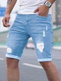 MĘSKIE SZORTY JEANSOWE TYPU SKINNY