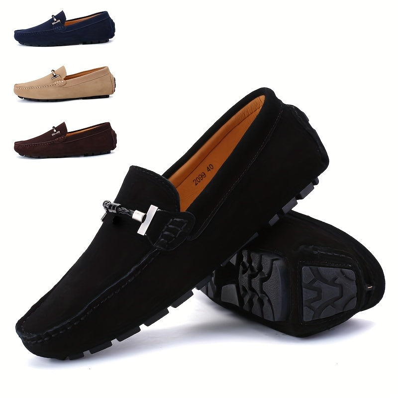 Męskie loafersy z kwadratowym noskiem