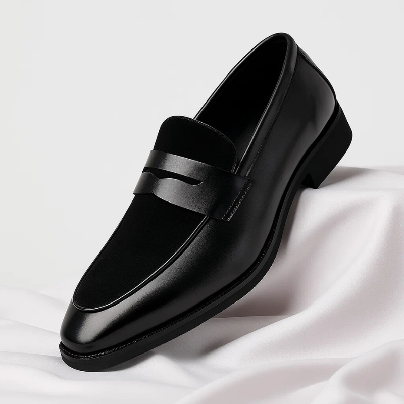 MĘSKIE MOKASYNY ZAMSZOWE TYPU PENNY LOAFERS