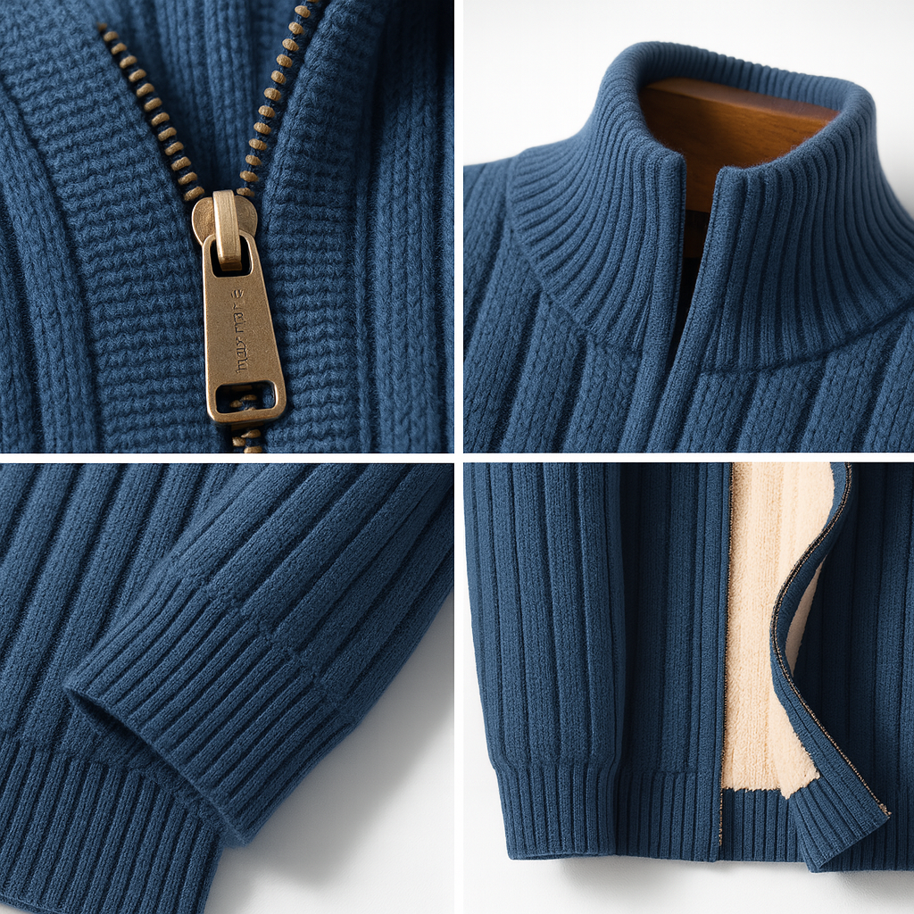 KLASYCZNY ELEGANCKI ROZPINANY SWETER MĘSKI