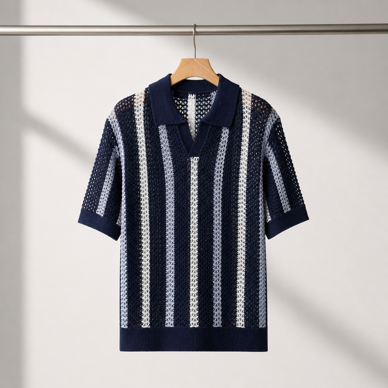 COLLARED KNIT POLO FOR MEN