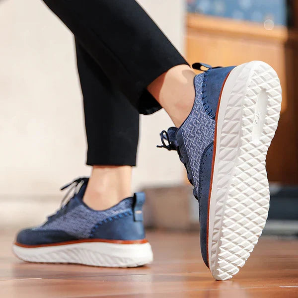 ODDYCHAJĄCE SKÓRZANE SNEAKERSY MĘSKIE