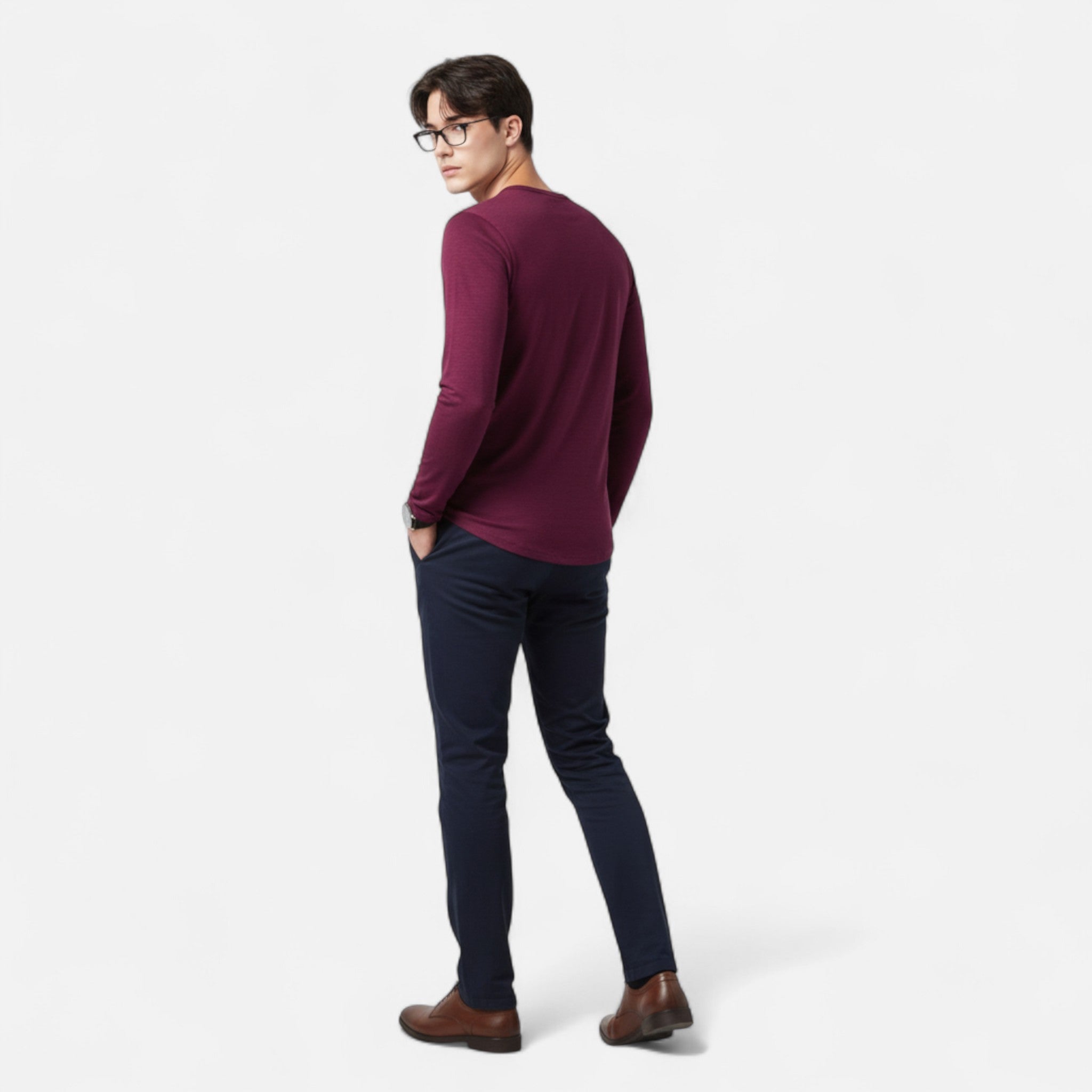 KOSZULA MĘSKA HENLEY SLIM FIT