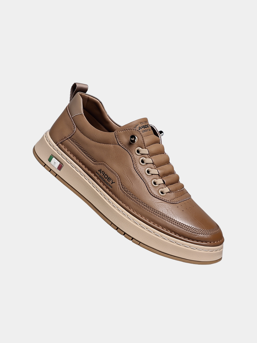 AMORTYZOWANE SKÓRZANE SNEAKERSY MĘSKIE