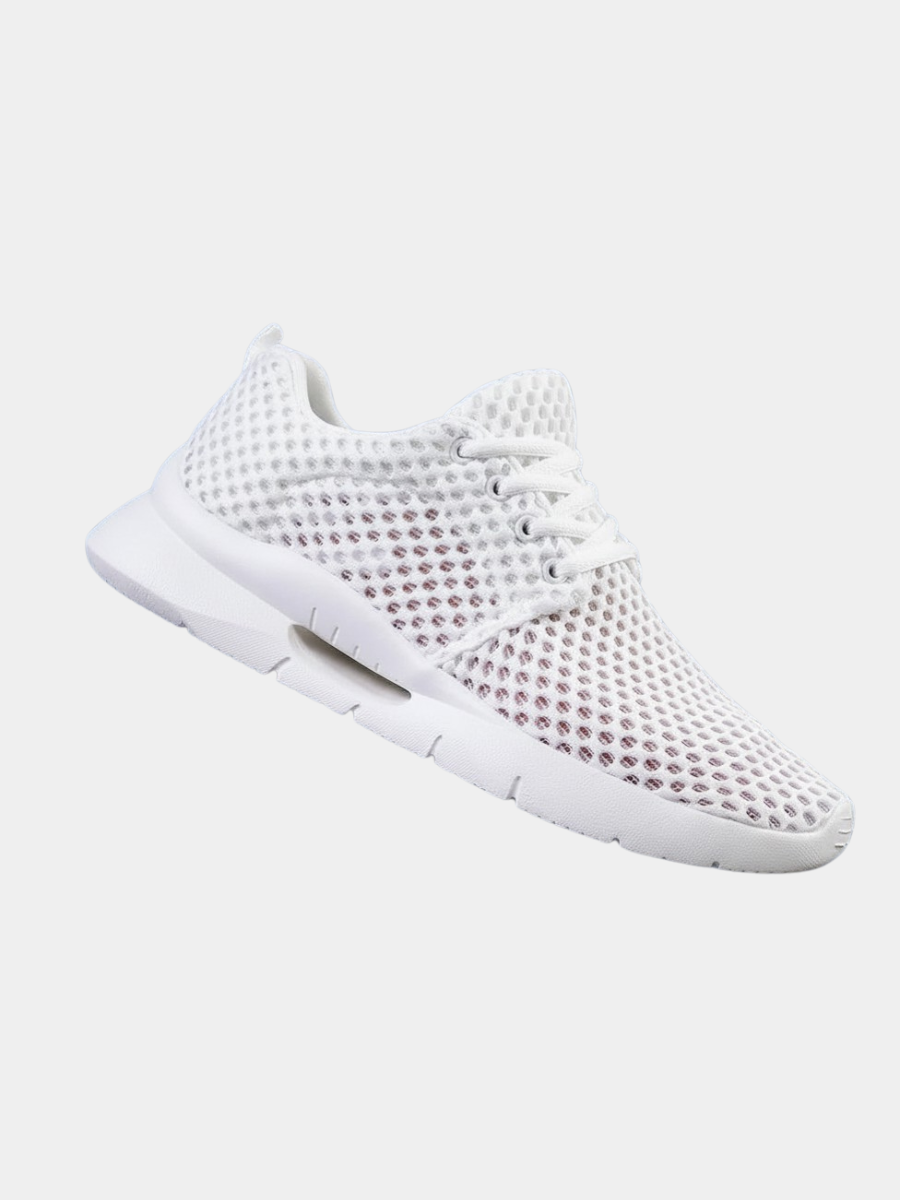 DAMSKIE SNEAKERSY SZNUROWANE Z SIATECZKI