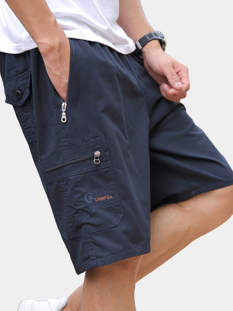 DRAWSTRING COTTON SHORTS FOR MEN