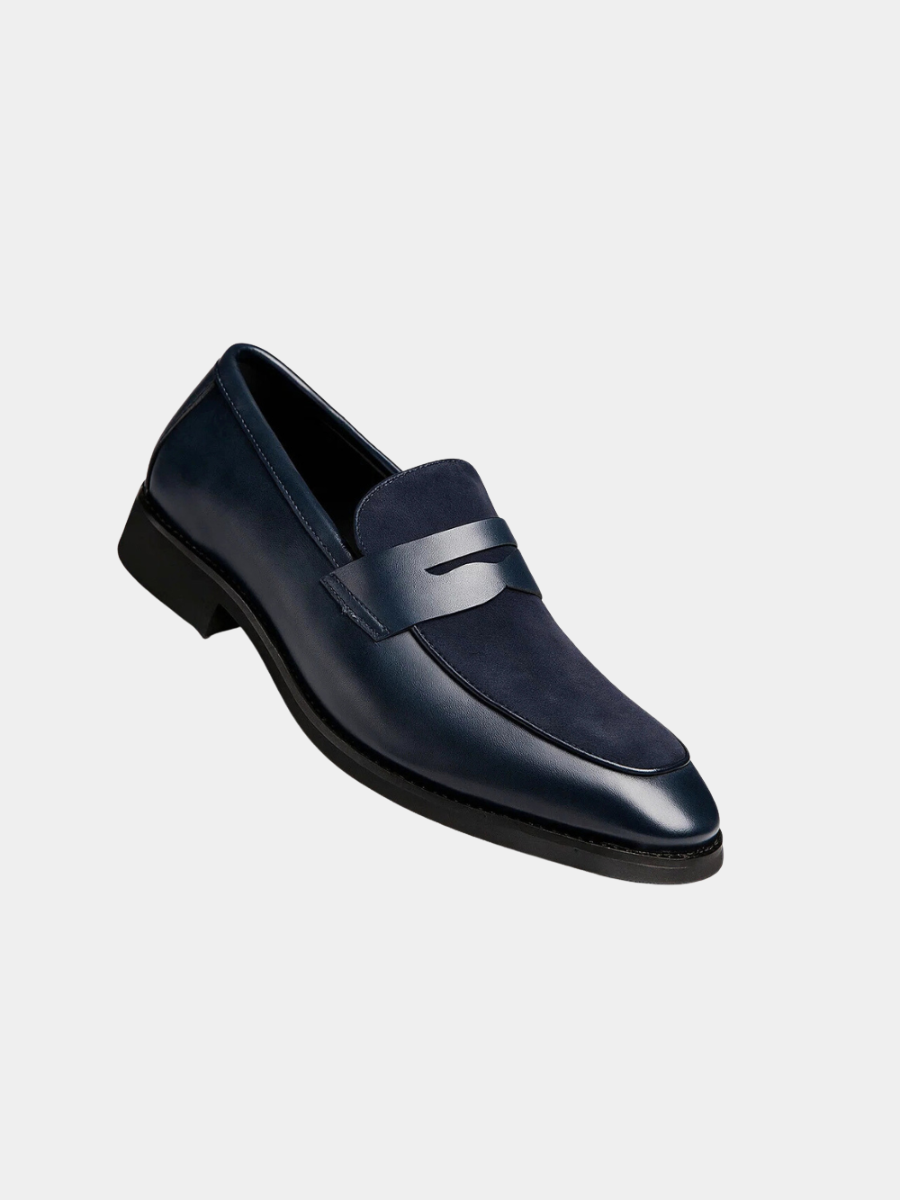MĘSKIE MOKASYNY ZAMSZOWE TYPU PENNY LOAFERS