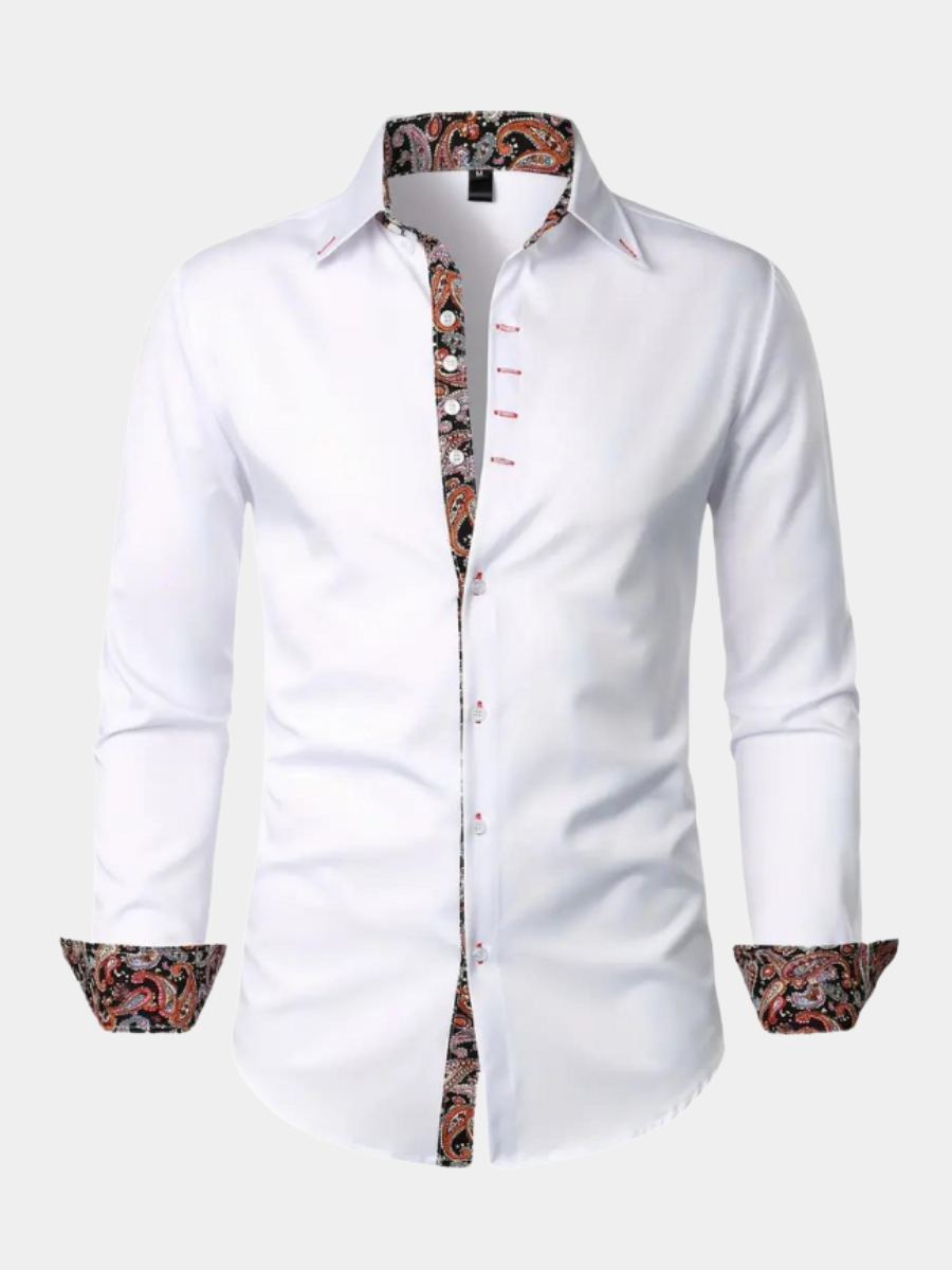 MĘSKA KOSZULA PAISLEY SLIM