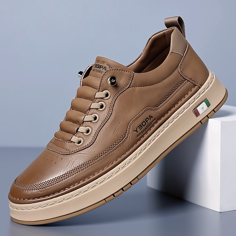 AMORTYZOWANE SKÓRZANE SNEAKERSY MĘSKIE