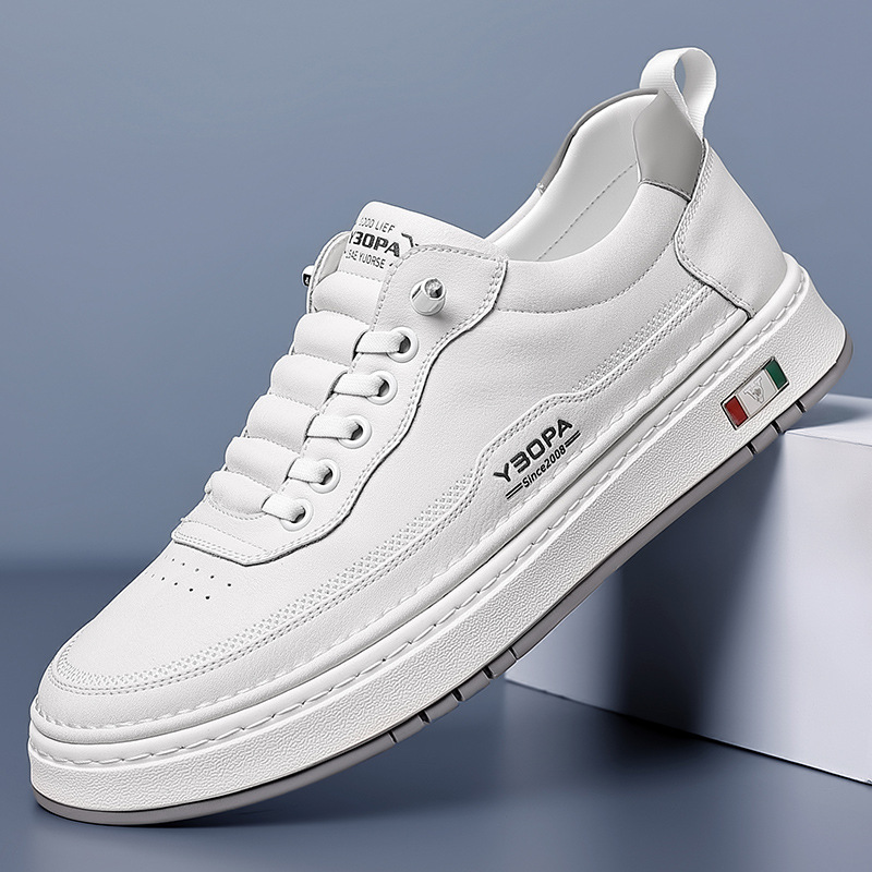 AMORTYZOWANE SKÓRZANE SNEAKERSY MĘSKIE