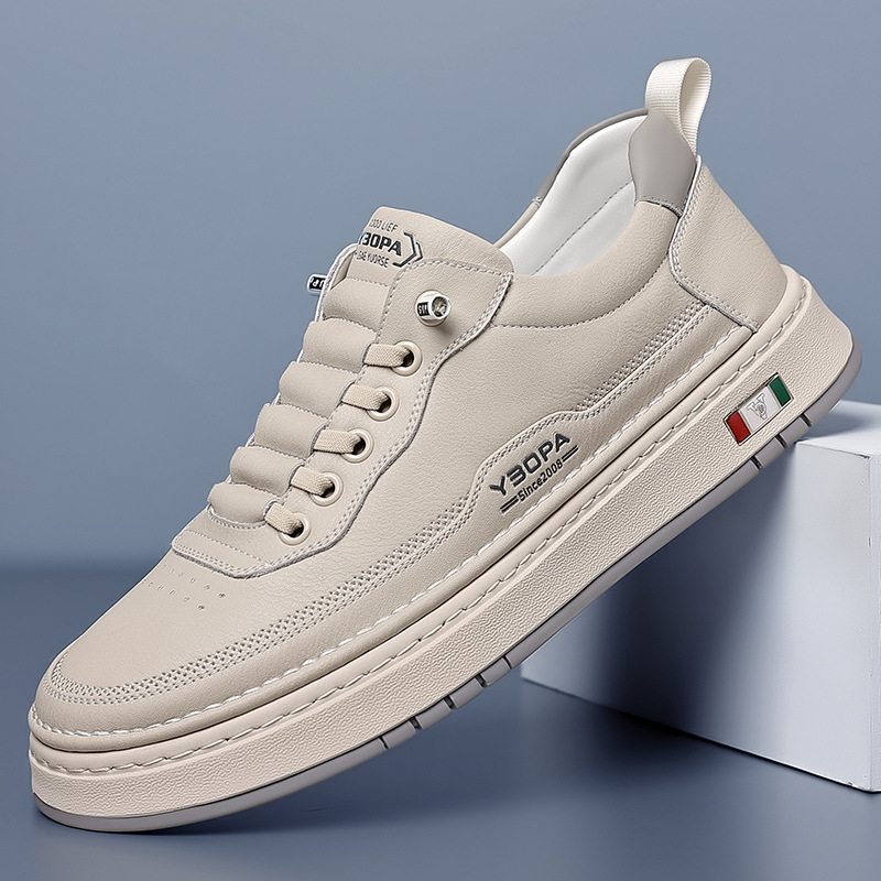 AMORTYZOWANE SKÓRZANE SNEAKERSY MĘSKIE