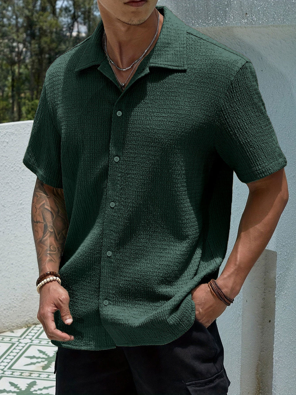 KLASYCZNA KOSZULA MĘSKA Z KOŁNIERZYKIEM