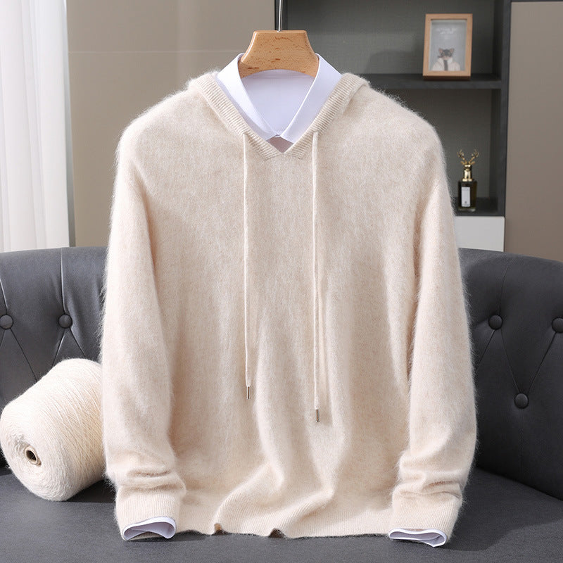 BLUZA MĘSKA Z KAPTUREM Z DOMIESZKĄ WEŁNY