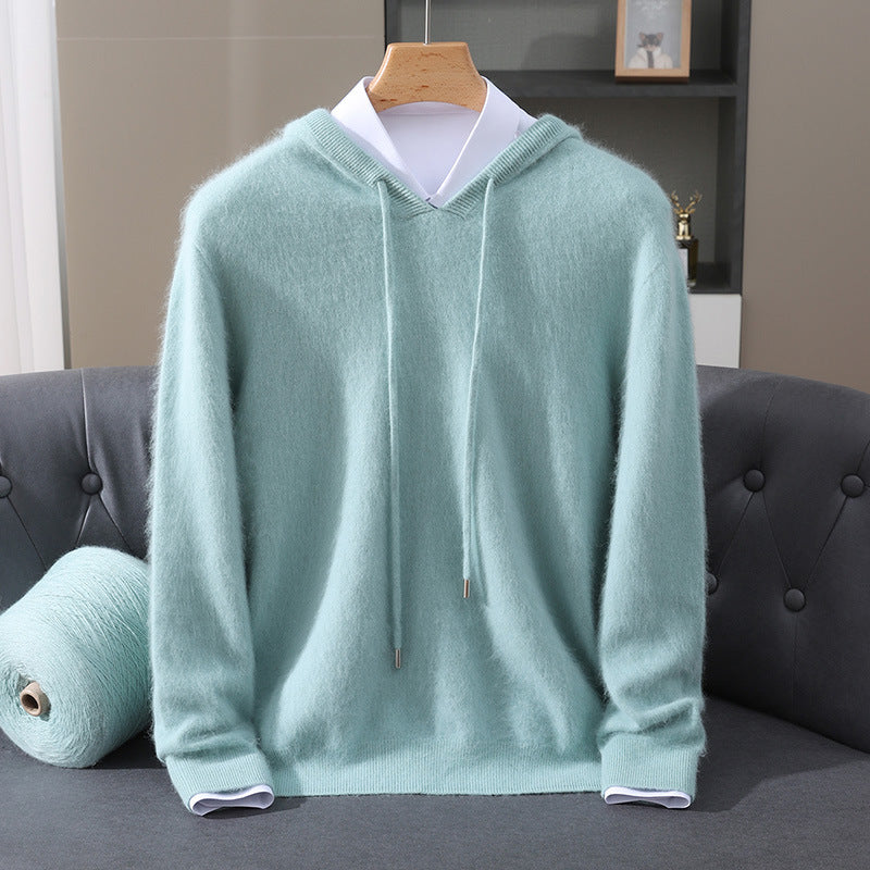 BLUZA MĘSKA Z KAPTUREM Z DOMIESZKĄ WEŁNY