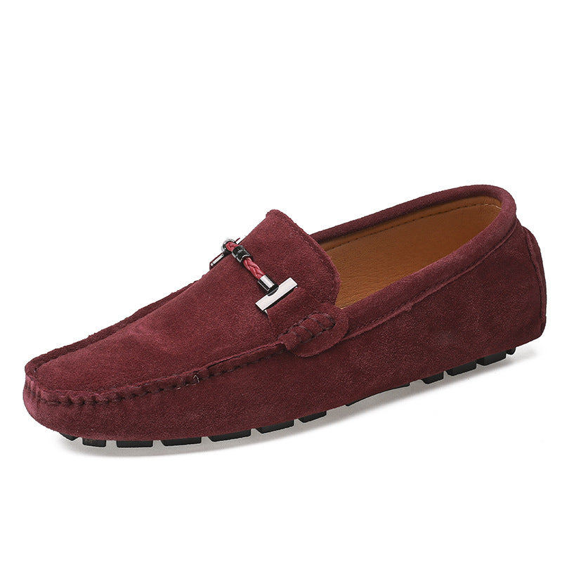 Męskie loafersy z kwadratowym noskiem