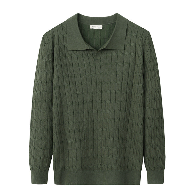 LUŹNY SWETER POLO DLA MĘŻCZYZN