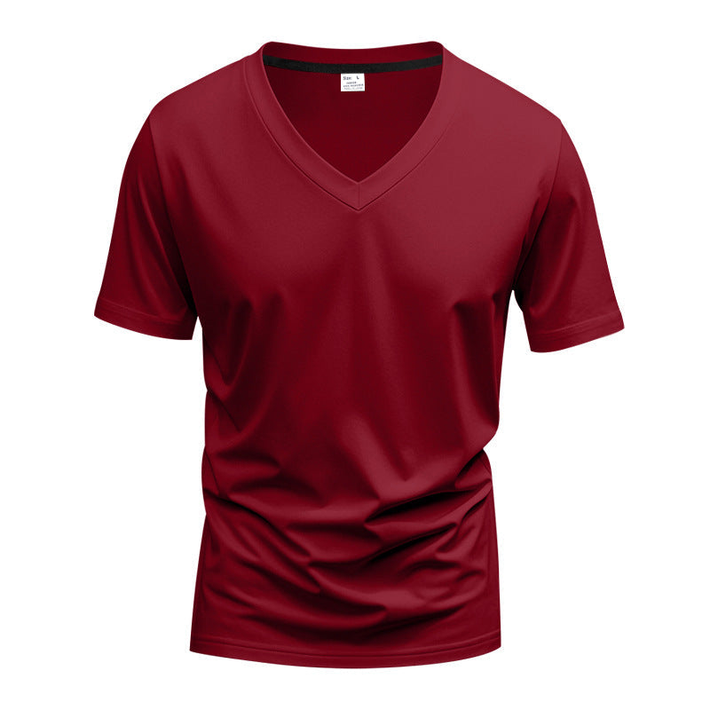 MĘSKI T-SHIRT Z DEKOLTEM V