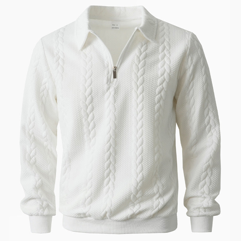 ELEGANCKIE MĘSKIE POLO Z KRÓTKIM ZAMKIEM