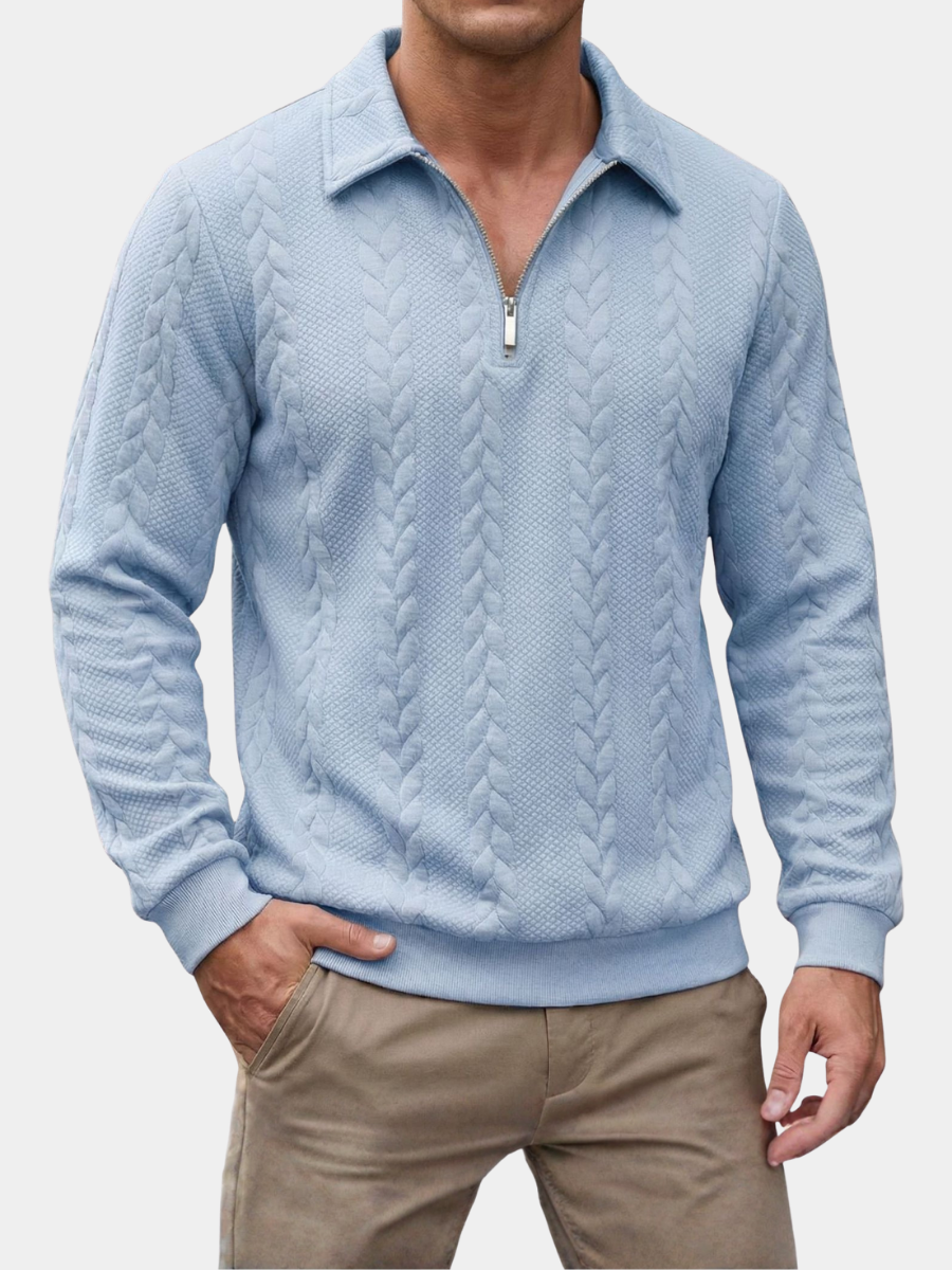 ELEGANT HALF-ZIP POLO FOR MEN