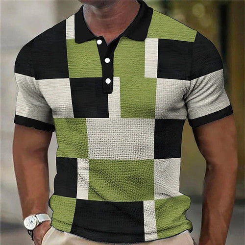 MĘSKA KOSZULKA POLO W KRATĘ