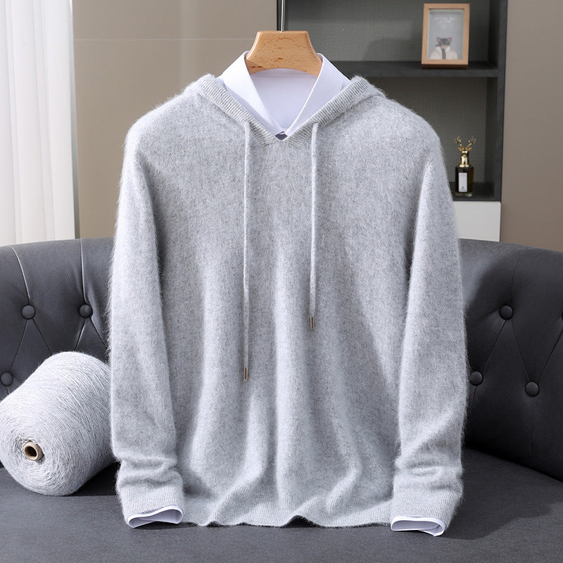 BLUZA MĘSKA Z KAPTUREM Z DOMIESZKĄ WEŁNY