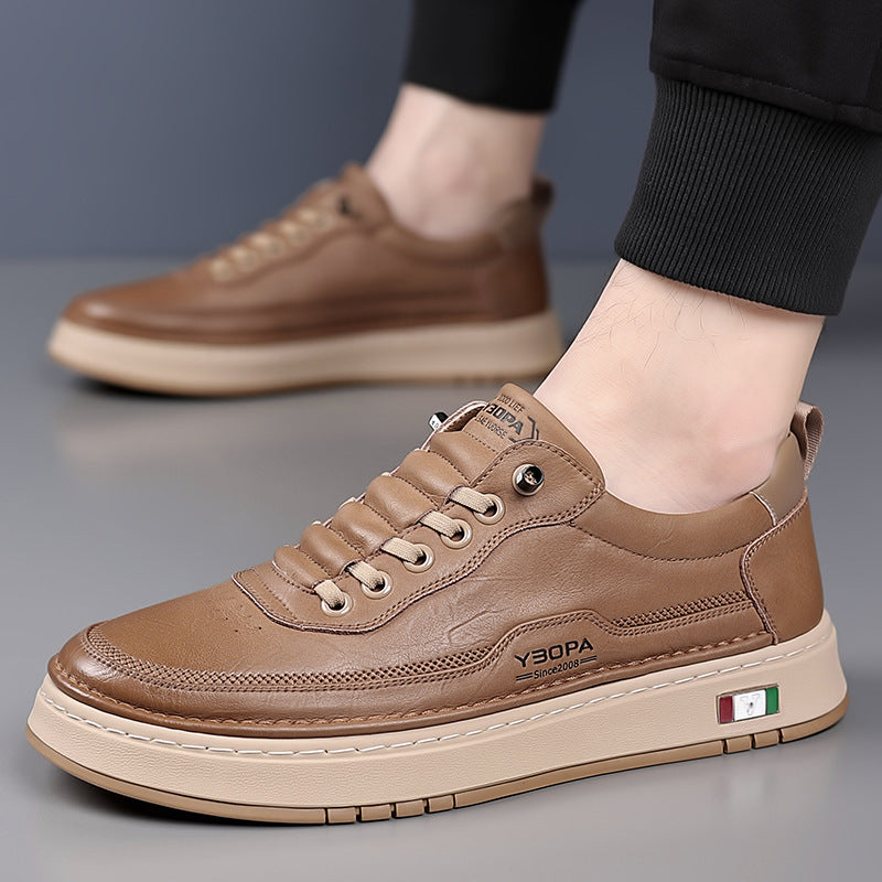 AMORTYZOWANE SKÓRZANE SNEAKERSY MĘSKIE