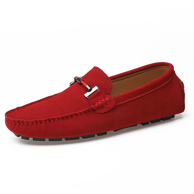 Męskie loafersy z kwadratowym noskiem